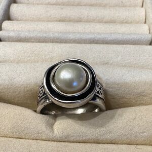 Didae Shablool Silver and Black Pearl Ring